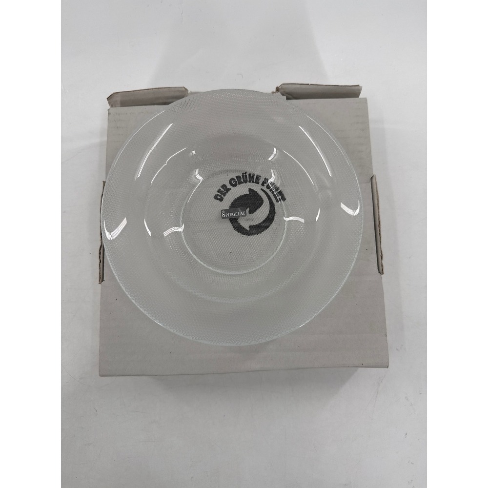 Spiegelau Clear Glass Textured‎ Honeycomb Pattern Salad Dessert Plate 7.5 Inch